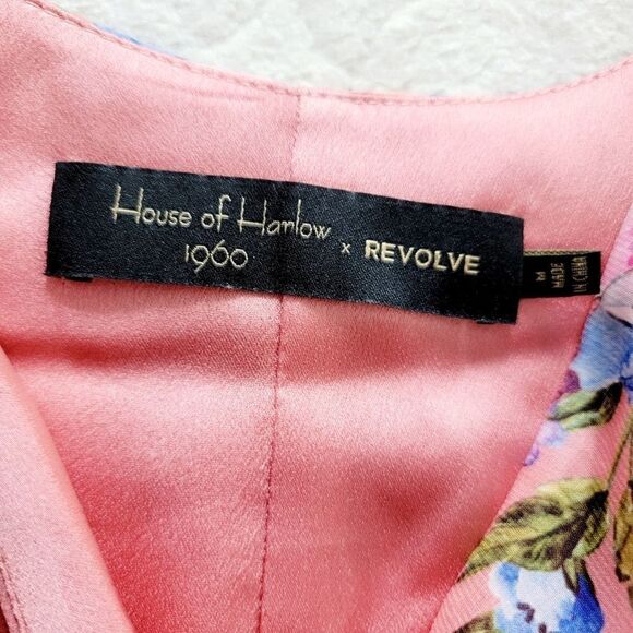 NEW House of Harlow x Revolve floral kimono dress long sleeved wrap pink medium - Picture 8 of 11